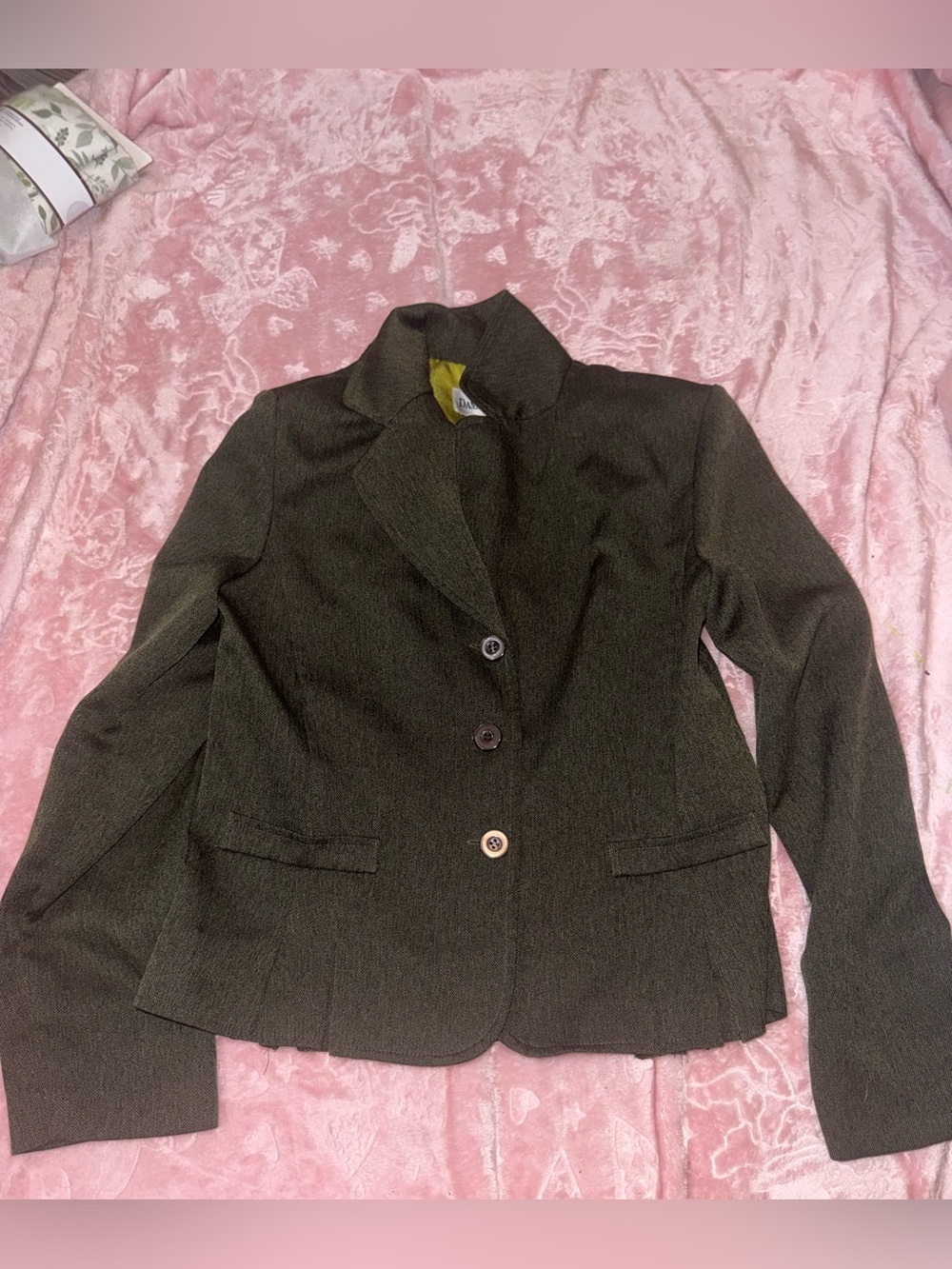 Women’s Olive Green Tailored Blazer Jacket